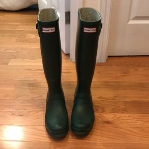 Hunter Green Tall Rain Boots